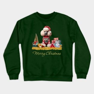 Merry Christmas Poodle Crewneck Sweatshirt